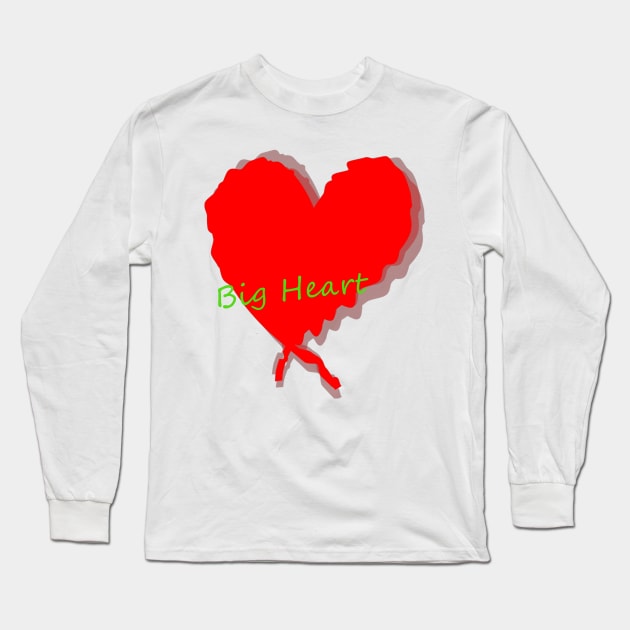 Big Heart Long Sleeve T-Shirt by andersonartstudio